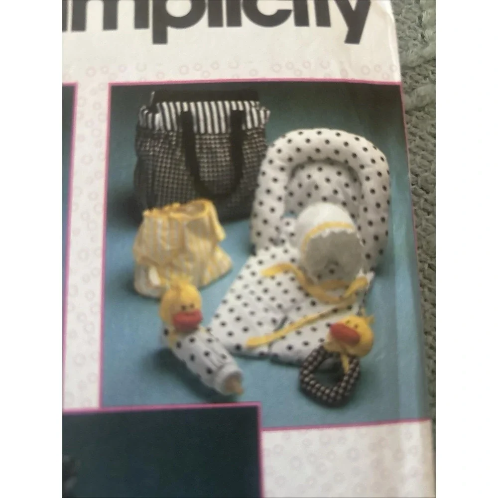 Simplicity 8400 Baby Accessories - Diaper Bag, Hat, Diaper Cover, Car Seat Uncut